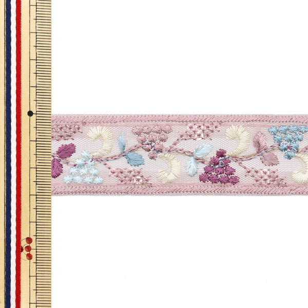 【数量5から】 手芸ブレード 『2024 インド刺繍ブレード パープル×ブルー 2218I』