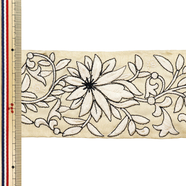 [5부터 시작하는 수량] 수예브레이드 "2022 인도 자수 브레이드 베이지 x 베이지 44749b"