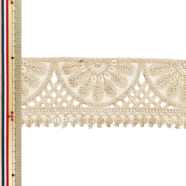 [Количество, начиная с 5] ремесленные изделияОтделка "2022 Отделка для индийской вышивки Золото x золото 84c"