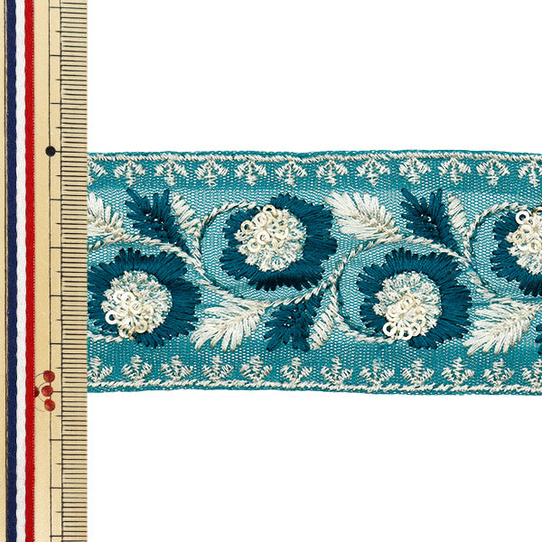 [Количество, начиная с 5] ремесленные изделияОтделка "2023 Отделка для индийской вышивки Зеленый х зеленый М-4#2"