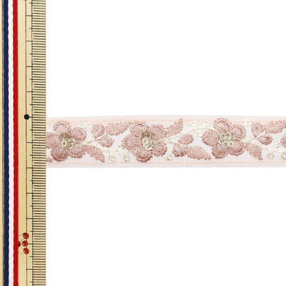 [Cantidad a partir de 5] artesaníasRibete "2024 Ribete bordado indio Pink x Pink 796#9"