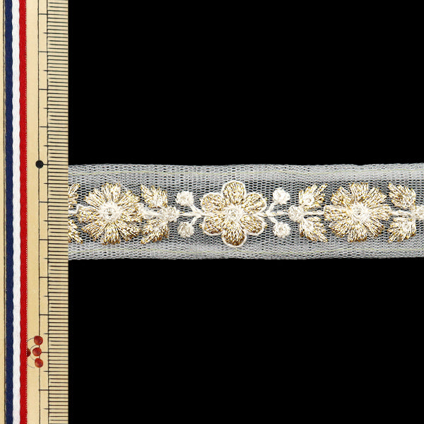 [Cantidad a partir de 5] artesaníasRibete "2024 Ribete bordado indio White X White 799#6"