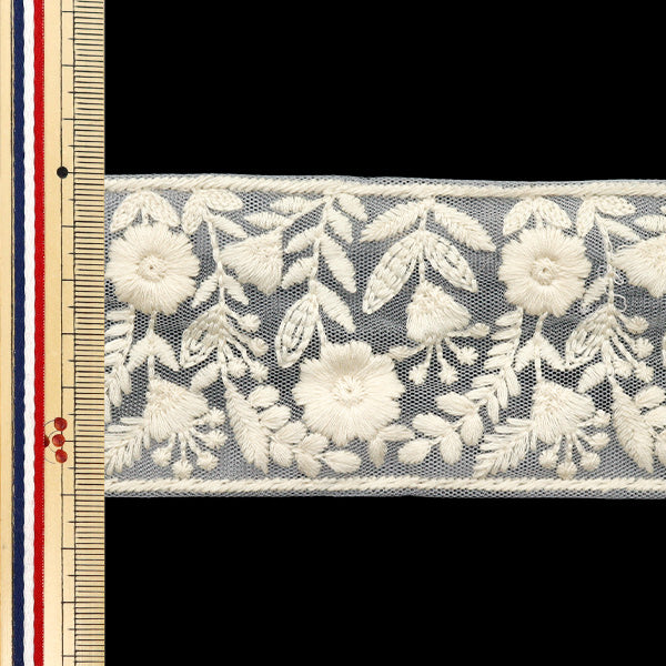 [Количество, начиная с 5] ремесленные изделияОтделка "2022 Отделка для индийской вышивки Белый x бежевый 45352d"