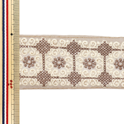 [Количество, начиная с 5] ремесленные изделияОтделка "2022 Отделка для индийской вышивки Серый x cream 45369e"