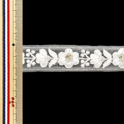 [5부터 시작하는 수량] 수예브레이드 "2024 인도 자수 브레이드 흰색 x 화이트 795U"