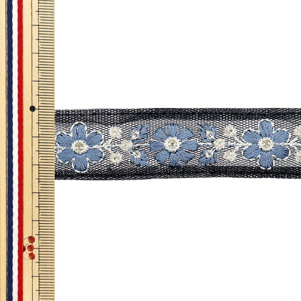 [5부터 시작하는 수량] 수예브레이드 "2024 인도 자수 브레이드 블랙 x 그레이 799c"