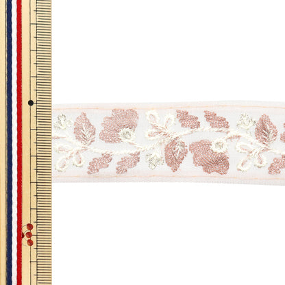 [5부터 시작하는 수량] 수예브레이드 "2024 인도 자수 브레이드 핑크 X 핑크 802#9"