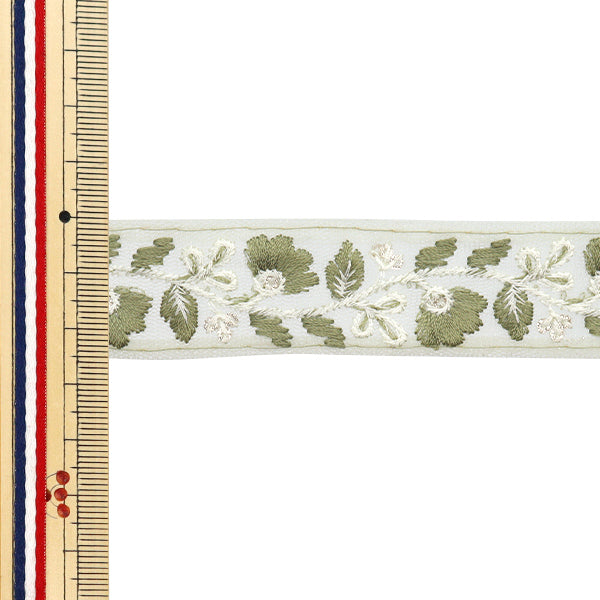 [5부터 시작하는 수량] 수예브레이드 "2024 인도 자수 브레이드 Green X Green 802p"