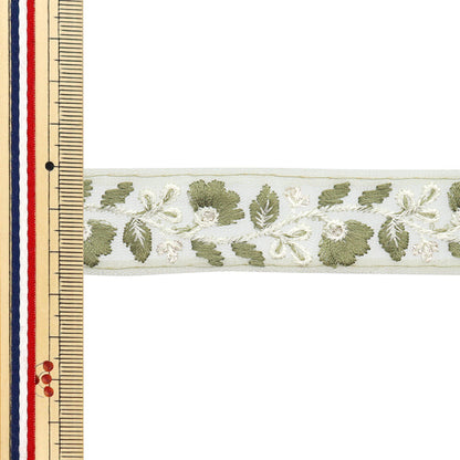 [5부터 시작하는 수량] 수예브레이드 "2024 인도 자수 브레이드 Green X Green 802p"