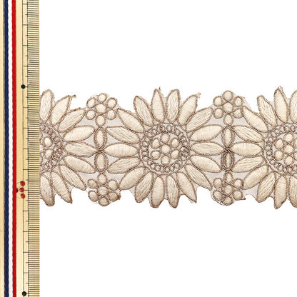 [Количество, начиная с 5] ремесленные изделияОтделка "2023 Отделка для индийской вышивки Бежевый x бежевый m-39f"