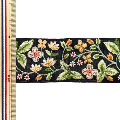 [Количество, начиная с 5] ремесленные изделияОтделка "2024 Отделка для индийской вышивки Черный x зеленый M-270a"