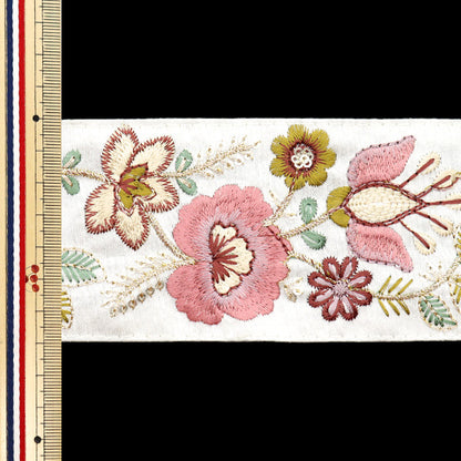 [Количество, начиная с 5] ремесленные изделияОтделка "2024 Отделка для индийской вышивки Белый x pink m-325a14"