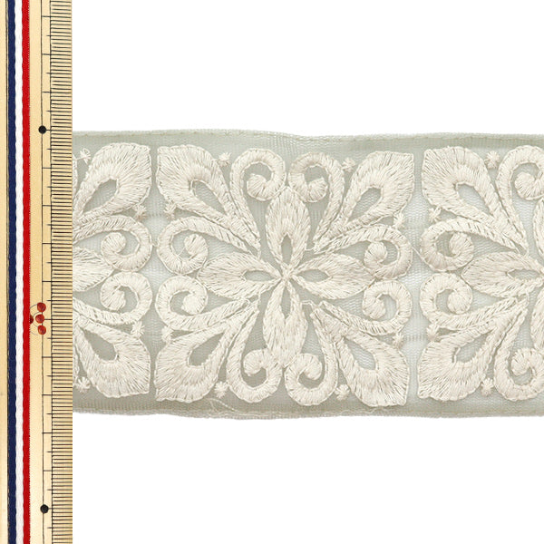 [Количество, начиная с 5] ремесленные изделияОтделка "2024 Отделка для индийской вышивки Бледно-зеленый x белый m-379r"