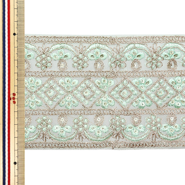 [Количество, начиная с 5] ремесленные изделияОтделка "2024 Отделка для индийской вышивки Зеленый X Mint Green M-400#2"