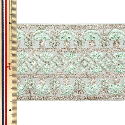 [Количество, начиная с 5] ремесленные изделияОтделка "2024 Отделка для индийской вышивки Зеленый X Mint Green M-400#2"