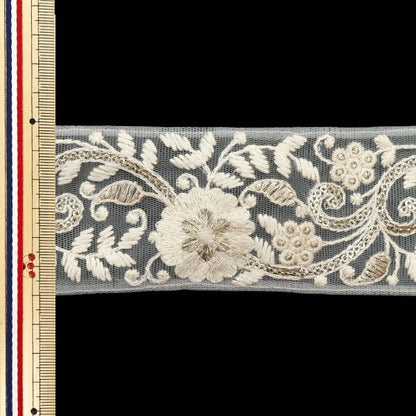 [Количество, начиная с 5] ремесленные изделияОтделка "2024 Отделка для индийской вышивки Белый x белый m-447b"