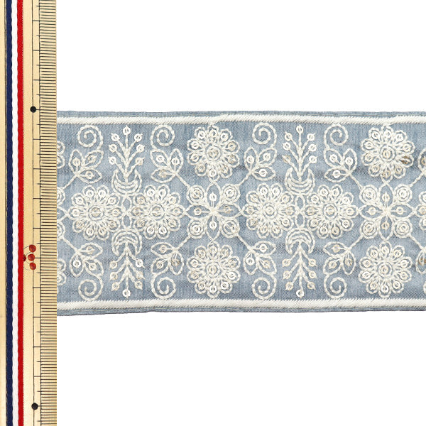 [Количество, начиная с 5] ремесленные изделияОтделка "2024 Отделка для индийской вышивки Синий серый M-470c"