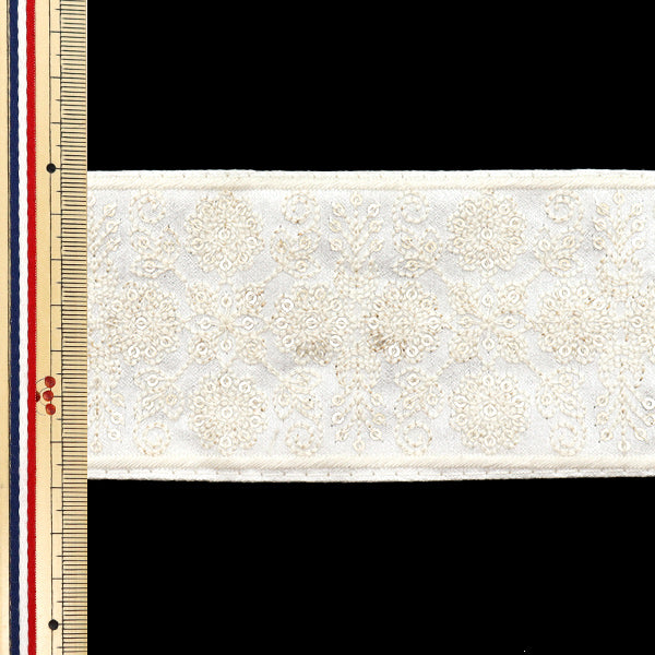 [Количество, начиная с 5] ремесленные изделияОтделка "2024 Отделка для индийской вышивки Белый M-470J"