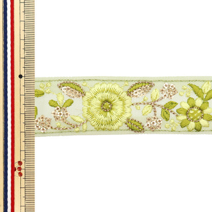 [Quantità a partire da 5] artigianatoTrim "2024SS Rifiniture per ricamo indiano Verde x verde 926c"