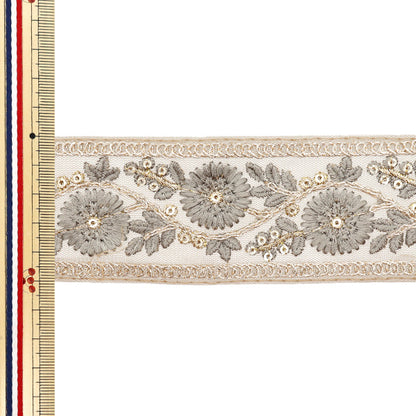 [Количество, начиная с 5] ремесленные изделияОтделка "2024 Отделка для индийской вышивки Greige x grey m-461b"