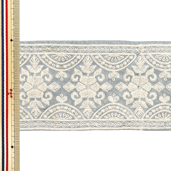 [Количество, начиная с 5] ремесленные изделияОтделка 『Отделка для индийской вышивки Примерно 8,5 см в ширину M-504D"