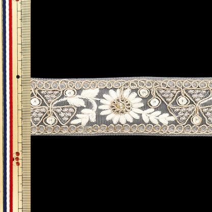 [Количество, начиная с 5] ремесленные изделияОтделка 『Отделка для индийской вышивки Примерно 3,5 см в ширину М-749"