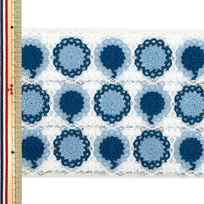 [الكمية تبدأ من 5] حرف اليدويةالزركشة "2025 زركشة التطريز الهندي تقريبا. بعرض 12 سم ، أبيض X Blue 47636D"