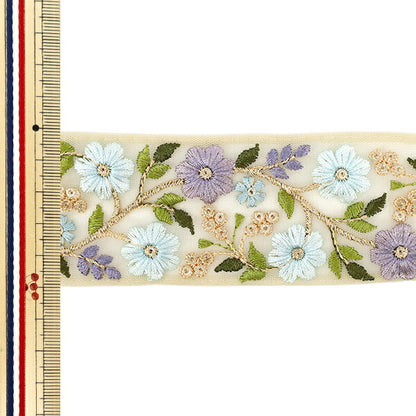 [الكمية تبدأ من 5] حرف اليدويةالزركشة "2025 زركشة التطريز الهندي تقريبا. 5cm Beige X Green M-880e"