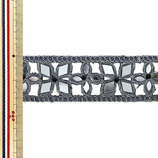 [Quantity starting from 5] HandicraftsTrim "2025 Mirror Blade Approx. 3.5cm wide Silver M-908H"