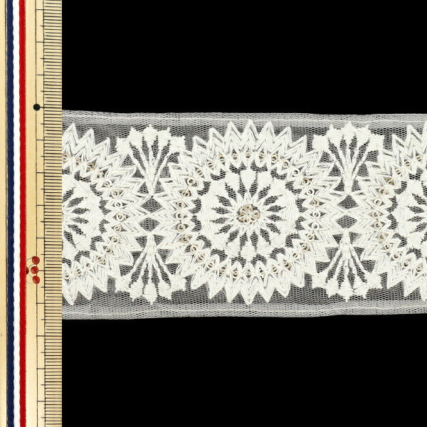 [الكمية تبدأ من 5] حرف اليدويةالزركشة "2025 زركشة التطريز الهندي تقريبا. 6.5 سم أبيض X أبيض M-950D"