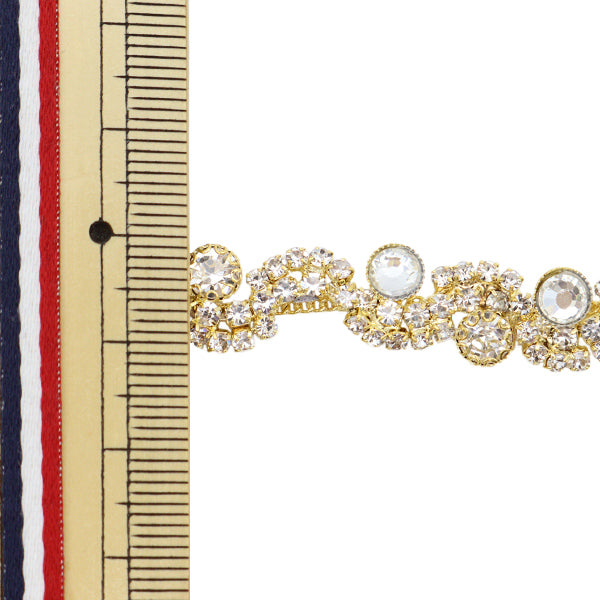 [Quantité à partir de 5] artisanatGarniture "MagnifiqueGarniture Env. 1 cm de large or Gy-86-19-8"