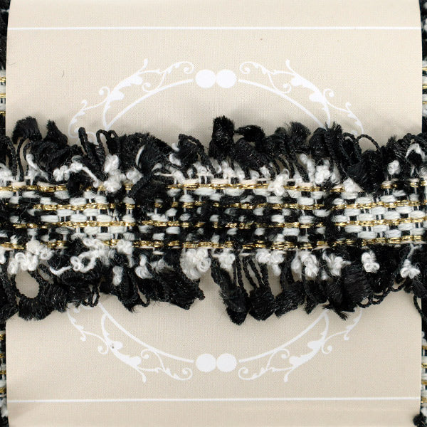 Cinta de artesanía "TweedCinta aprox. 3 cm de ancho x 2m rollo negro TWT-26"