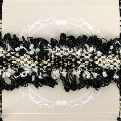 Cinta de artesanía "TweedCinta aprox. 3 cm de ancho x 2m rollo negro TWT-26"