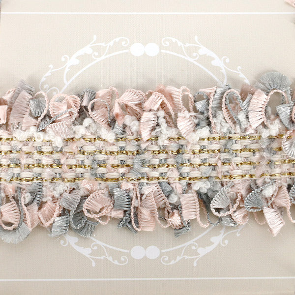 Handicraft tape "TweedTape Approx. 3cm wide x 2m roll Gray x Pink TWT-21"