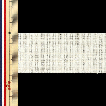 Handicraft tape "Wide EleganceTweedTape Border Approx. 38mm x 1m Off-white HET-003"