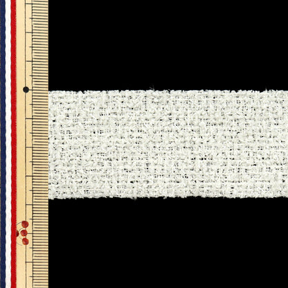 Handicraft tape "Wide EleganceTweedPlain tape approx. 38mm x 1m off-white HET-004"