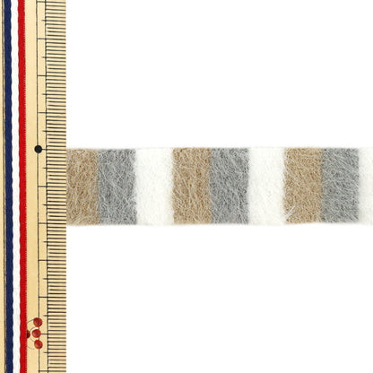 手芸テープ 『ふわもこチェックテープ 約20mm幅×1m ブラウン系 FMC02』