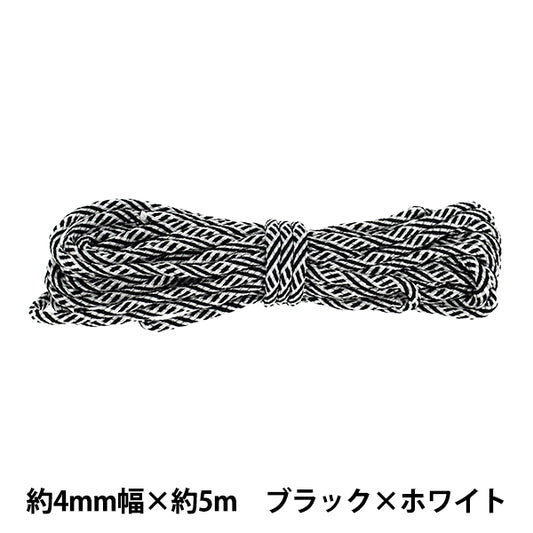 工艺绳 "Paracord PC45 黑色 x 白色 PC45-008''