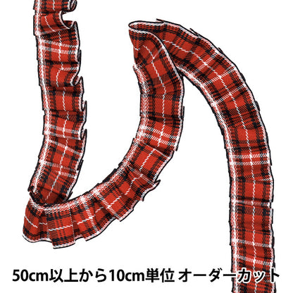 [Количество, начиная с 5] излишествЛентаЛента "изличие тартана, ширина примерно 2,5 см, красный FR2412"