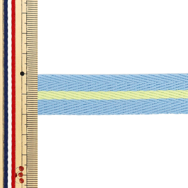 [Quantité à partir de 5] Ruban artisanal "Ruban à rayures pastel Largeur env. 20 mm 2ème couleur K252T-YAN1"