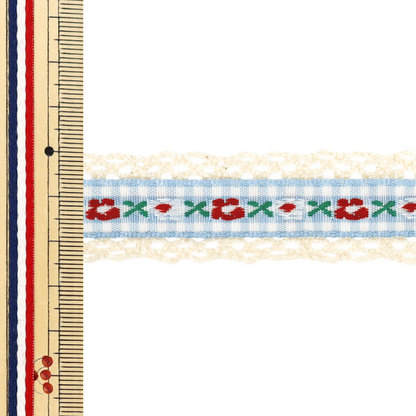 [À partir de la quantité 5] Ruban artisanal « Ruban tyrolien à volants Largeur env. 23 mm N° 7 Couleur K252T-YAN2"