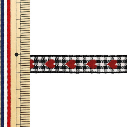 [À partir de la quantité 5] Ruban artisanal « Ruban tyrolien en forme de cœur Largeur env. 10 mm Couleur 6 K252T-YAN3"