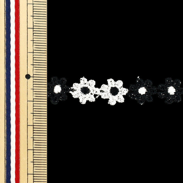 【数量5から】 手芸ブレード 『フローラルリボン4 2026 約12mm幅 モノトーン K253T-LACEP4』
