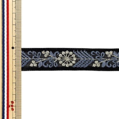 【数量5から】 手芸ブレード 『2025インド刺繍ブレード 約2cm幅 ブラック M-5081L』
