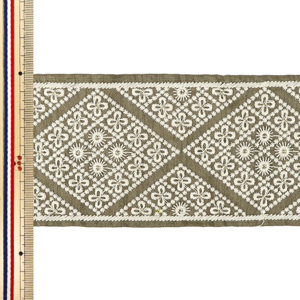 [Quantity from 5] HandicraftsTrim "2025 indian embroideryTrim Approximately 8.5cm width Green M-5096D"
