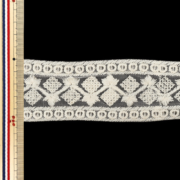 【数量5から】 手芸ブレード 『2026インド刺繍ブレード 約5cm幅 ホワイト M-5146A』