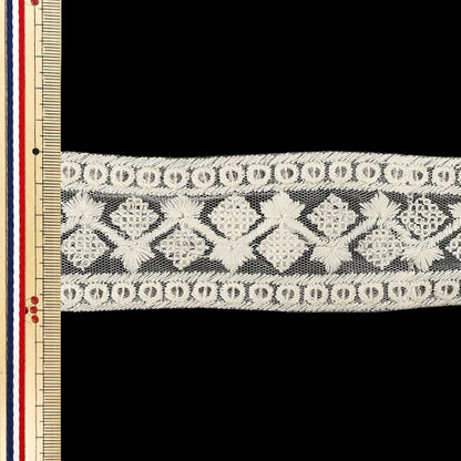 【数量5から】 手芸ブレード 『2026インド刺繍ブレード 約5cm幅 ホワイト M-5146A』