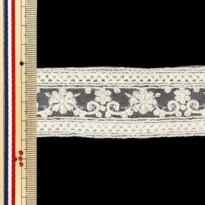 【数量5から】 手芸ブレード 『2026インド刺繍ブレード 約3.8cm幅 ホワイト M-5149A』