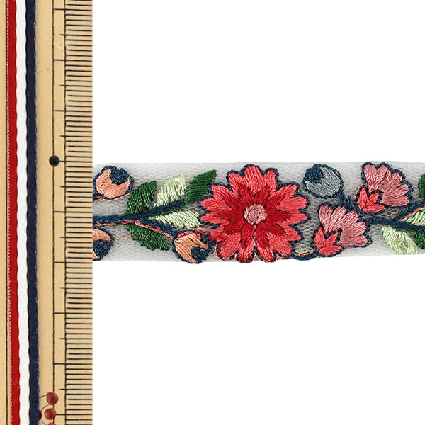 【数量5から】 手芸ブレード 『2026インド刺繍ブレード 約2cm幅 グレー 967C』