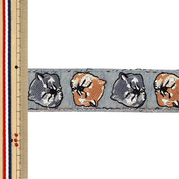 [Quantity from 5] HandicraftsTrim 『2026Indian embroidery trim Approximately 3cm wide blue gray 1023C”